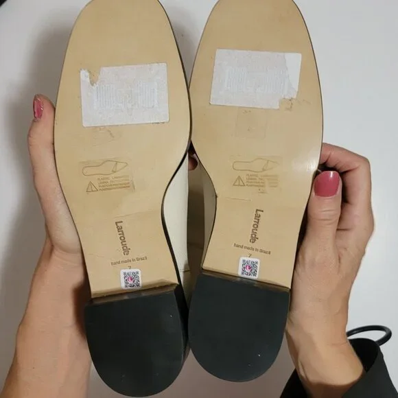 NEW Larroude Barb Boots Ivory Floater Womens 7 Boho Cottagecore Chic Designer - Picture 10 of 11